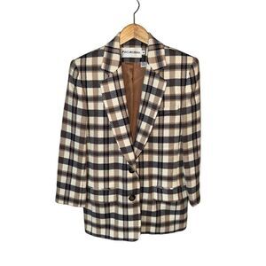 Vintage JHCollectibles Wool Plaid Blazer
